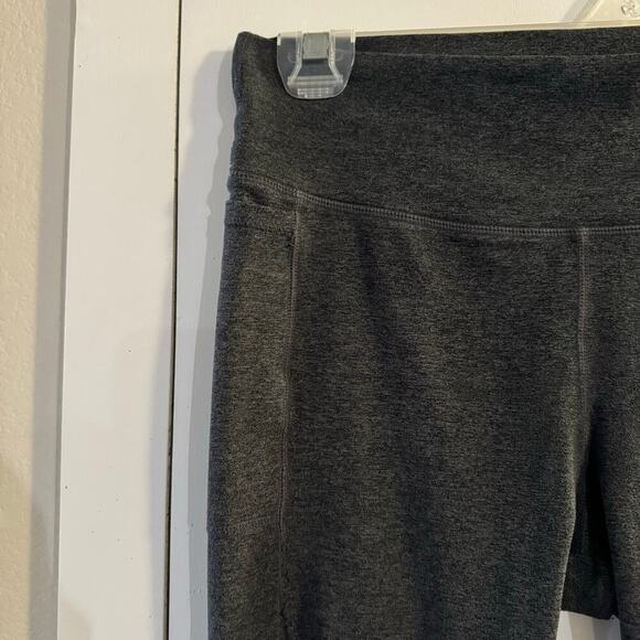 Vuori Women’s Ankle Leggings Heathered Charcoal Gray Elastic Waist Pockets - Picture 2 of 6